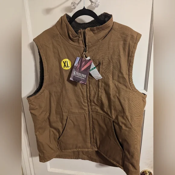 Steelton workwear Sherpa lined canvas vest size XL - Picture 1 of 11